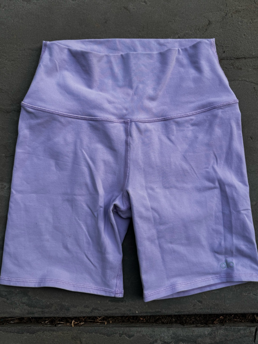 ALO Yoga Lavender High-Waist Bike Shorts